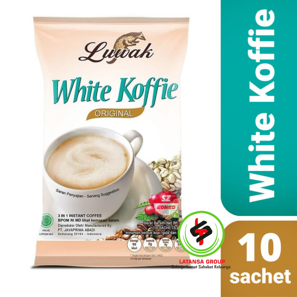 

Luwak White Coffe 1 Renceng Isi 10 Sachet Rasa Original