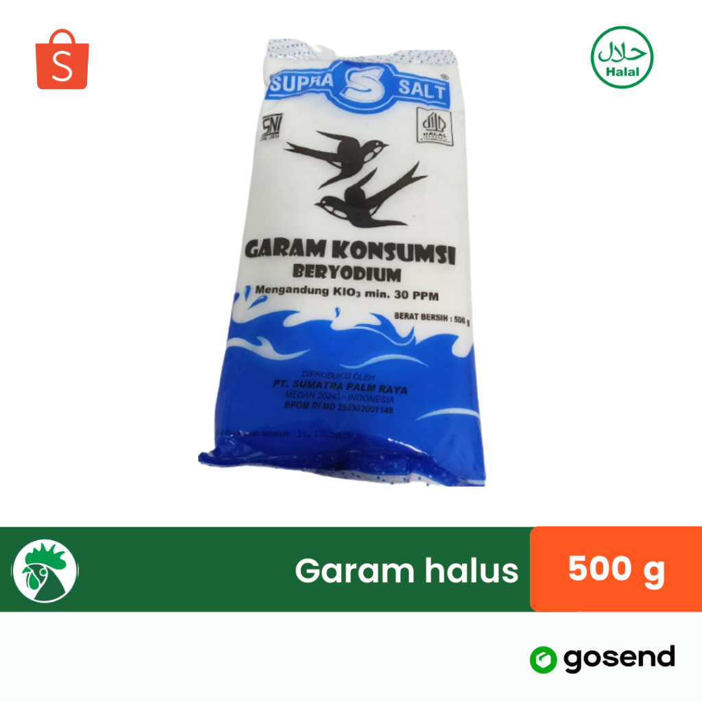 

Dolpin Garam Meja Beryodium| Garam Supra | Kemasan 250gr 500gr