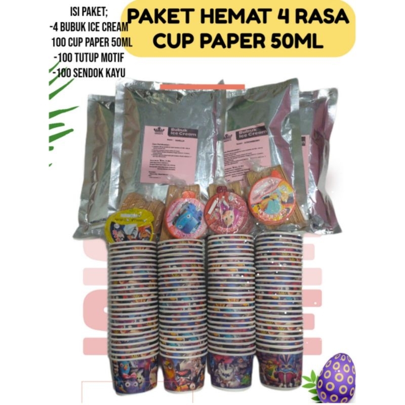 

PAKET HEMAT 4 RASA 50 ML BUBUK ES KRIM KOMPLIT