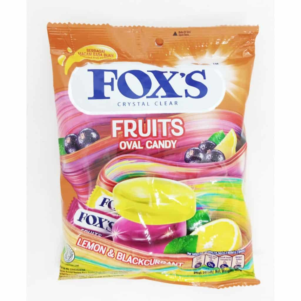 

FOX'S Fruits Oval Candy Lemon & Blackcurrant [125 Gr]