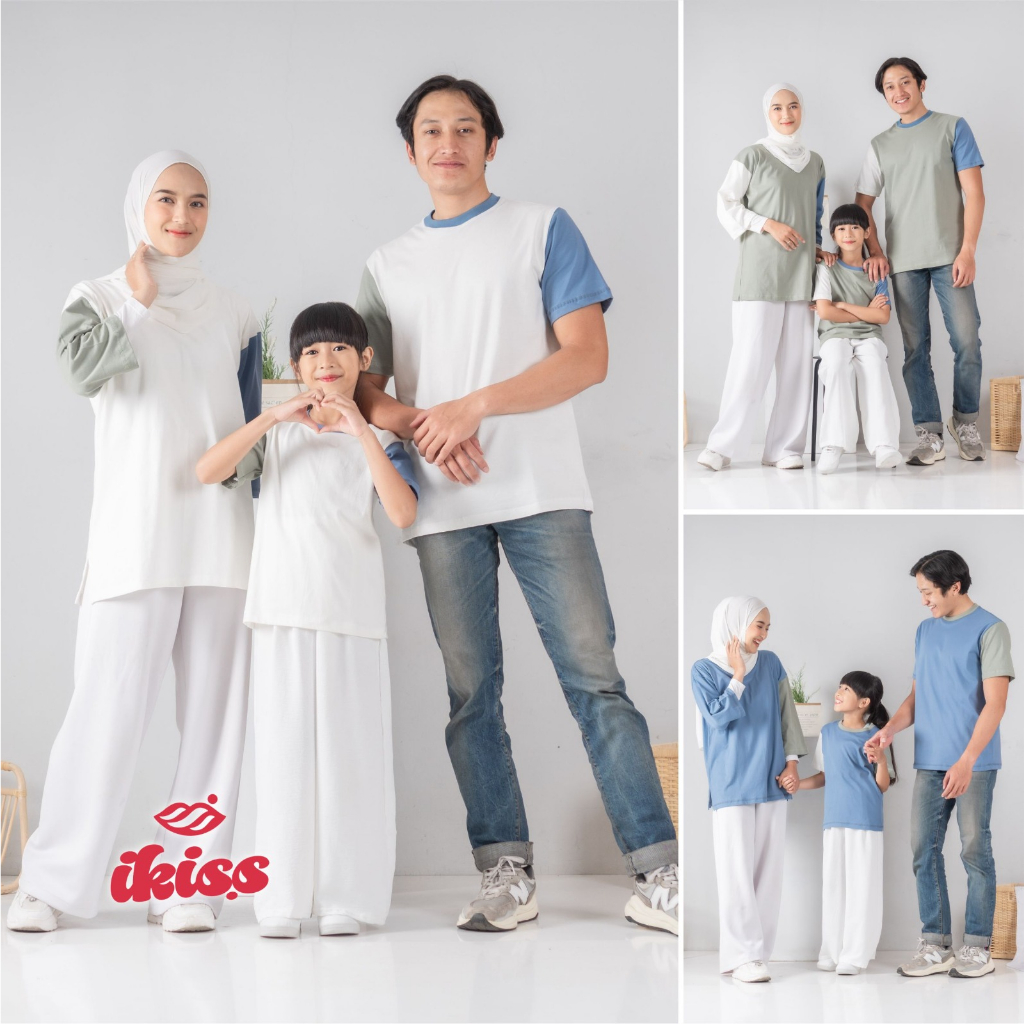 Kaos Couple Keluarga Family set Pakaian keluarga Senada Series Baju Atasan Polos Oversize Busui