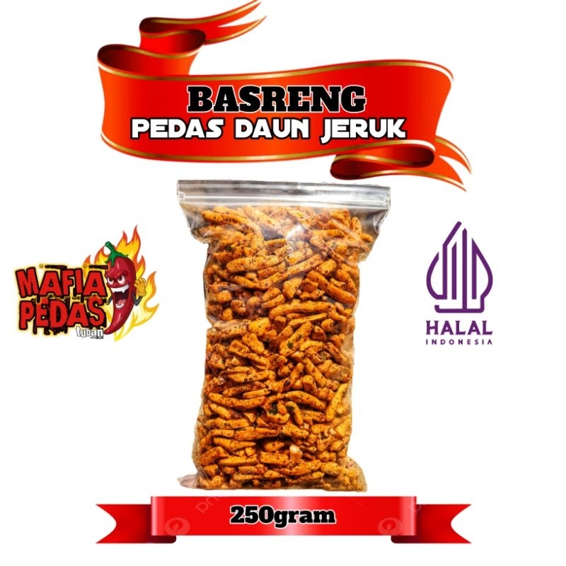 

Basreng Pedas daun jeruk Ikan tenggiri 250gram