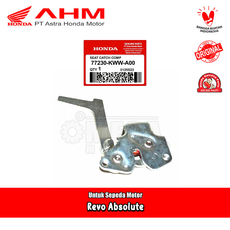 Dudukan Kunci Jok Kupu Kupu Sadel Honda Revo Absolute Fit Karbu 100% Original AHM 77230-KWW-A00