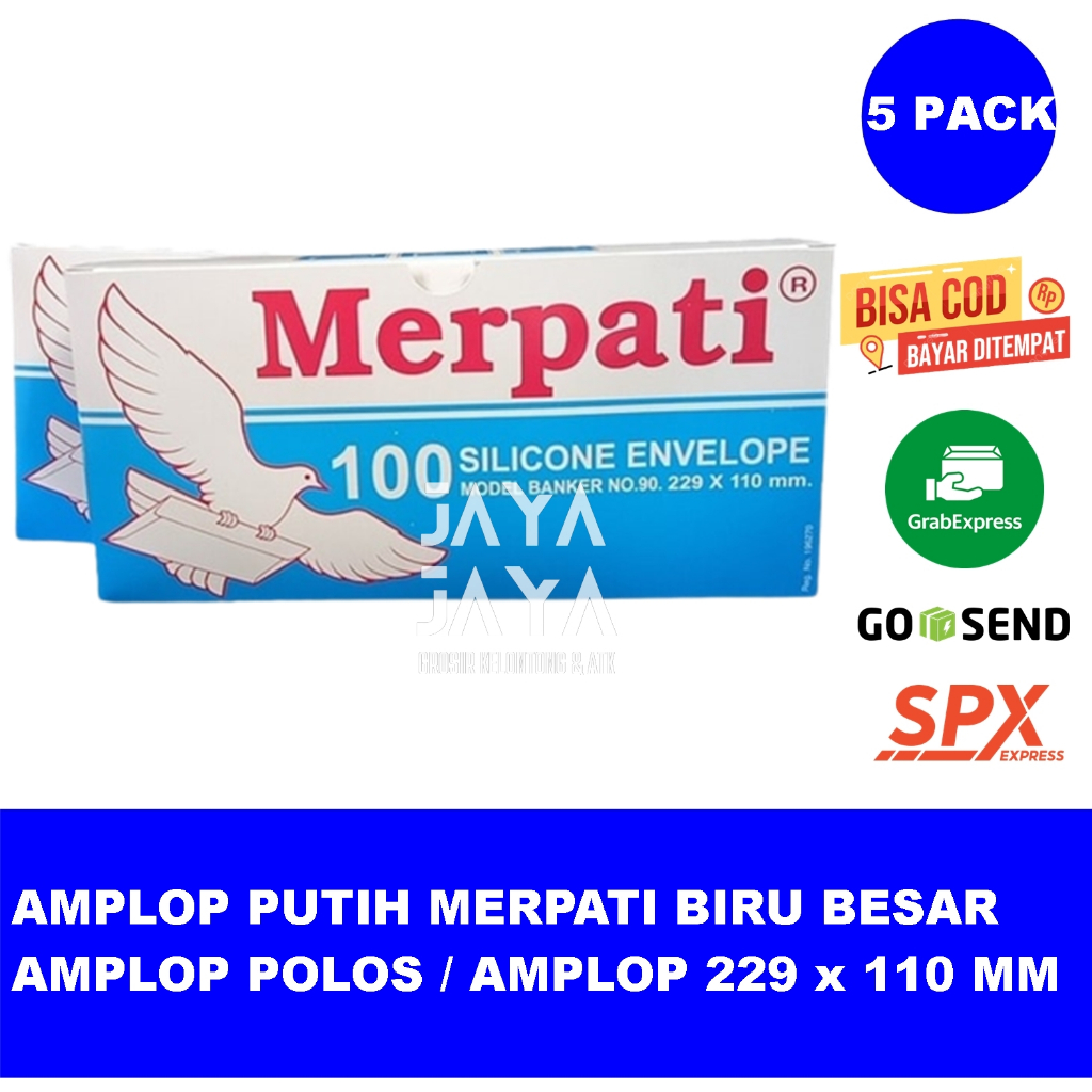

AMPLOP PUTIH MERPATI BIRU BESAR AMPLOP POLOS / AMPLOP 229 x 110 MM