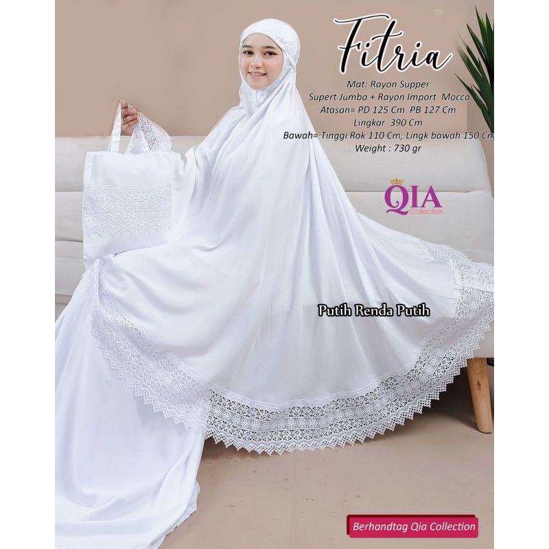 Mukena putih polos mukena dewasa mukena umroh mukena rayon super renda import mukena jumbo original 