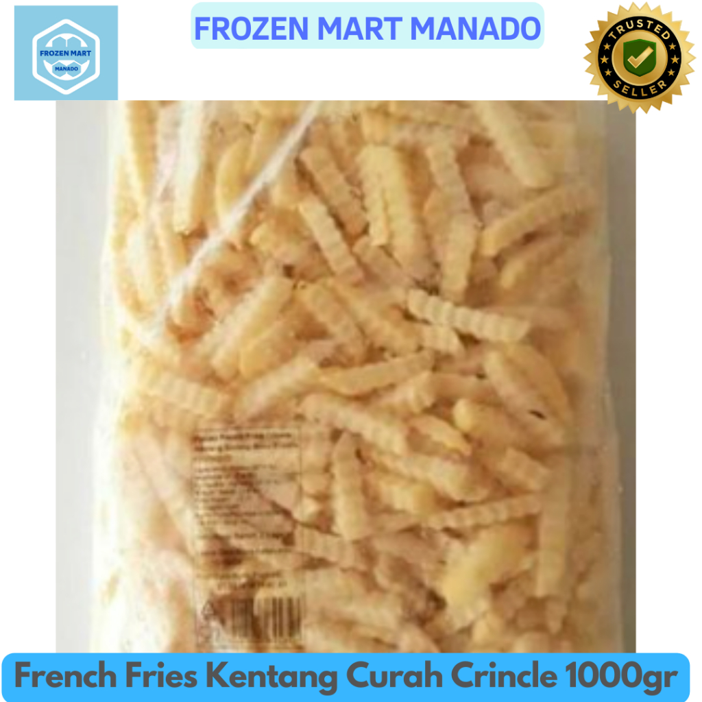 

French Fries Kentang Curah Crincle 1000gr - Frozen Mart Manado (Frozen Food Manado)