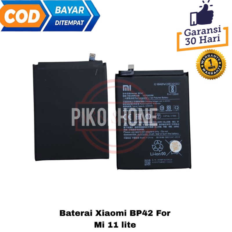 baterai xiaomi mi 11 lite BATERAI BATTERY XIAOMI MI 11 LITE BP42 BATRE ORIGINAL