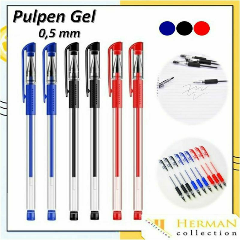 

Pulpen Gel Alat Tulis Pena 0,5mm Standar pulpen tinta cair Harga per pcs