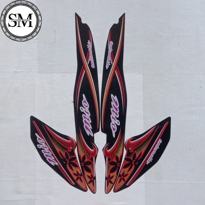Striping Stiker List Body Motor Yamaha Mio Sporty 2005 List Stiker Mio Sporty 2005 Motif Bunga