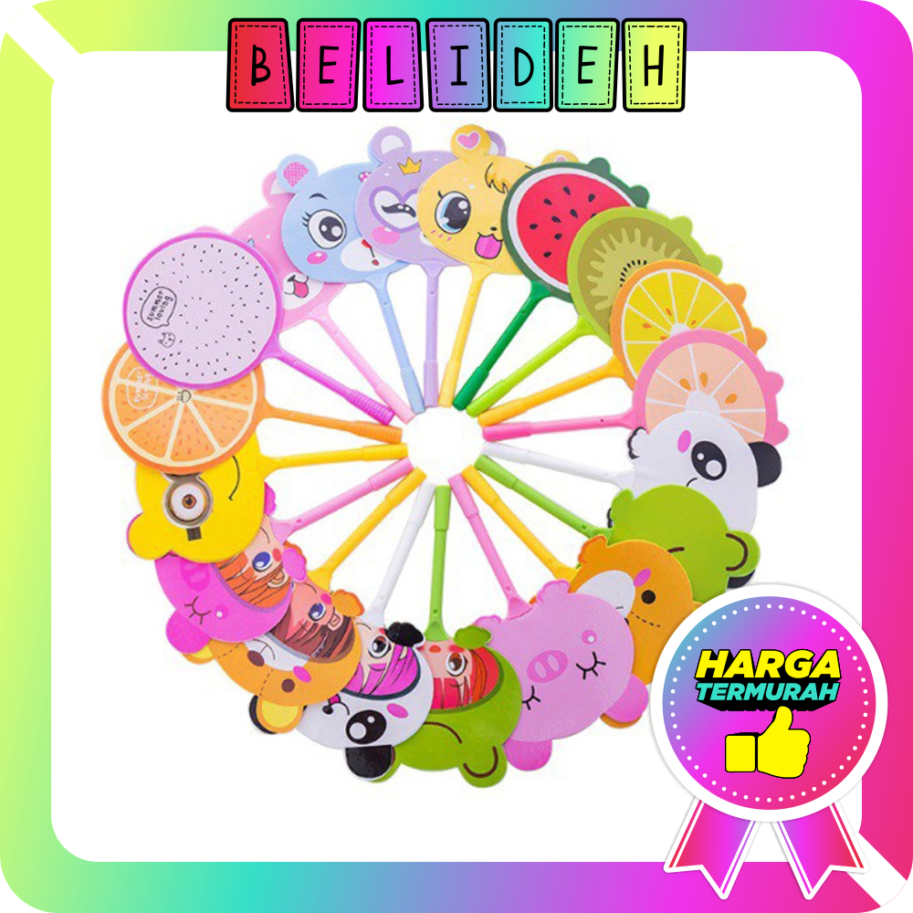 

☛BELIDEH☚ Pena 2 IN 1 Pena Kipas Lucu Animal dan Buah Pulpen Kipas Karakter Cute BISA COD R145
