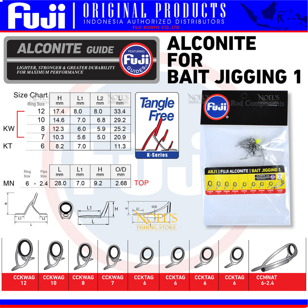 1 Set Ring FUJI ALCONITE for Galatama Casting Jigging | BaitJigging