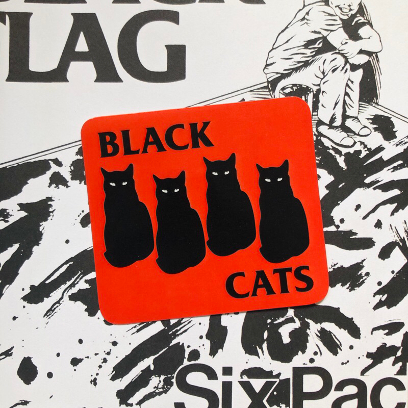 

Black Cats Vinyl Sticker (Red)