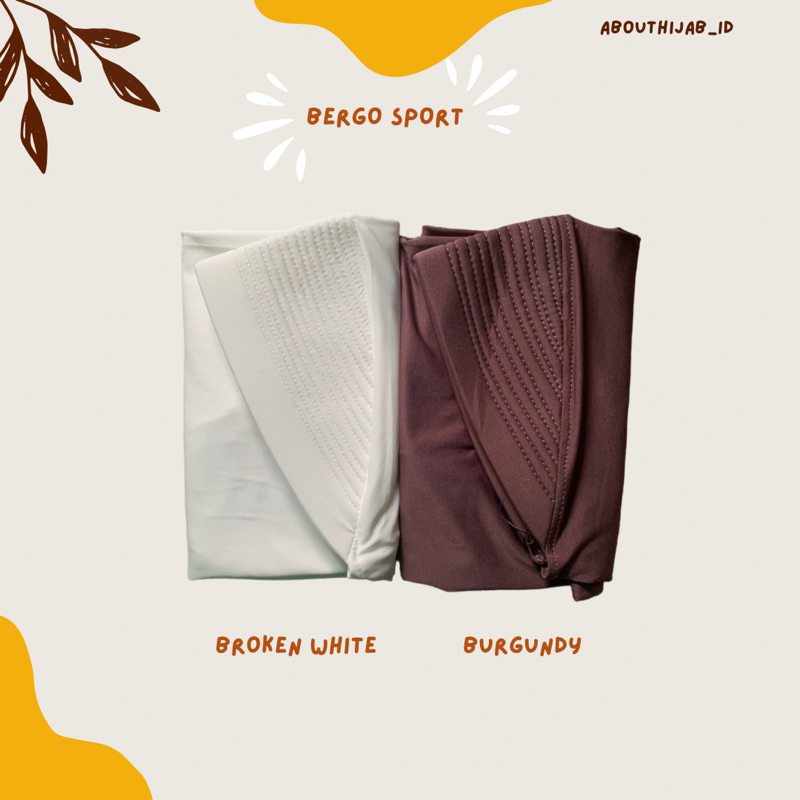 HIJAB SPORT / HIJAB INSTAN / BERGO SPORT / HIJAB BERGO SPORT JERSEY / KERUDUNG OLAHRAGA / MURAH / BEST SELLER-Burgundy sport