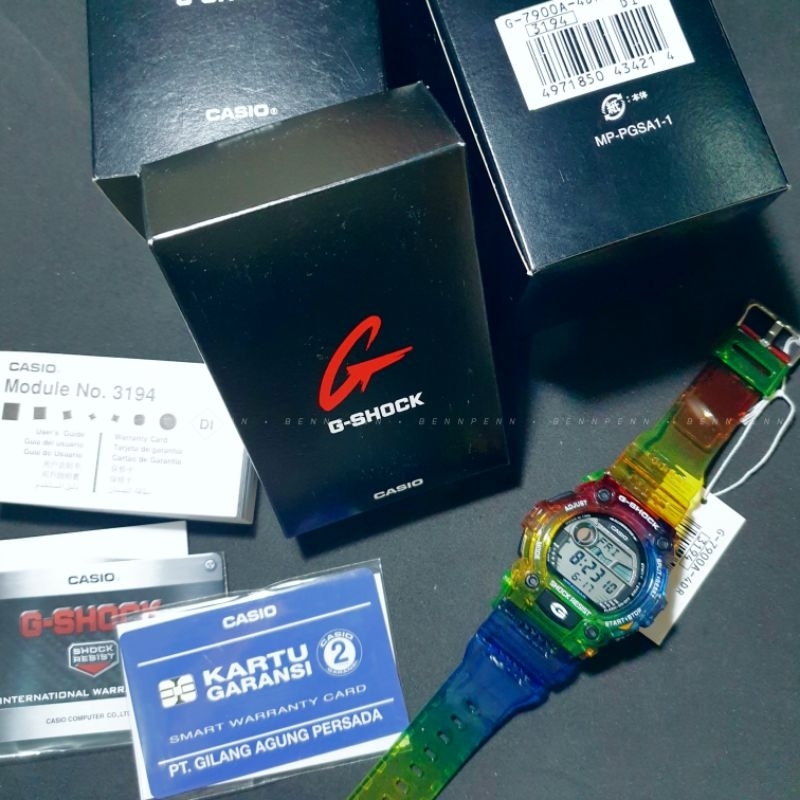 G SHOCK G 7900 CUSTOM RAINBOW JAM TANGAN CASIO G-SHOCK