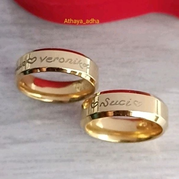 Cincin ukir nama,cincin couple, cincin pertunangan