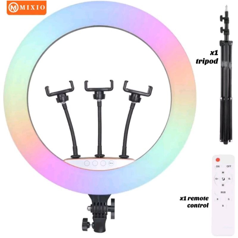 MIXIO ringlight 45cm RGB + tripod 2.1m