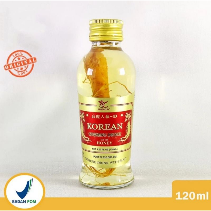 

Korean Ginseng Drink with Honey 120ml / Minuman Ginseng Korea 120g