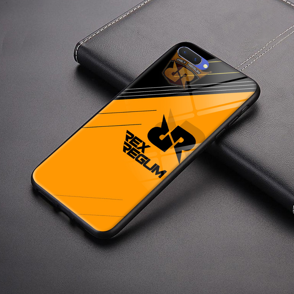 Casing Kaca Glossy OPPO A3S - [RRQ] - Softcase Kaca - Pelindung Hp - Case - Casing - Kesing - Siliko