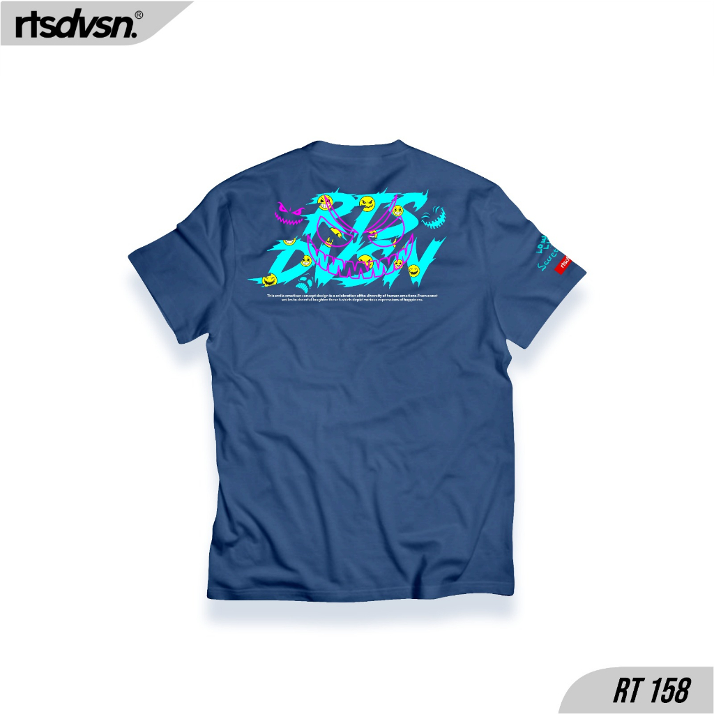 T-SHIRT RTSDVSN 158 | LENGAN PENDEK MOTIF EMOJI