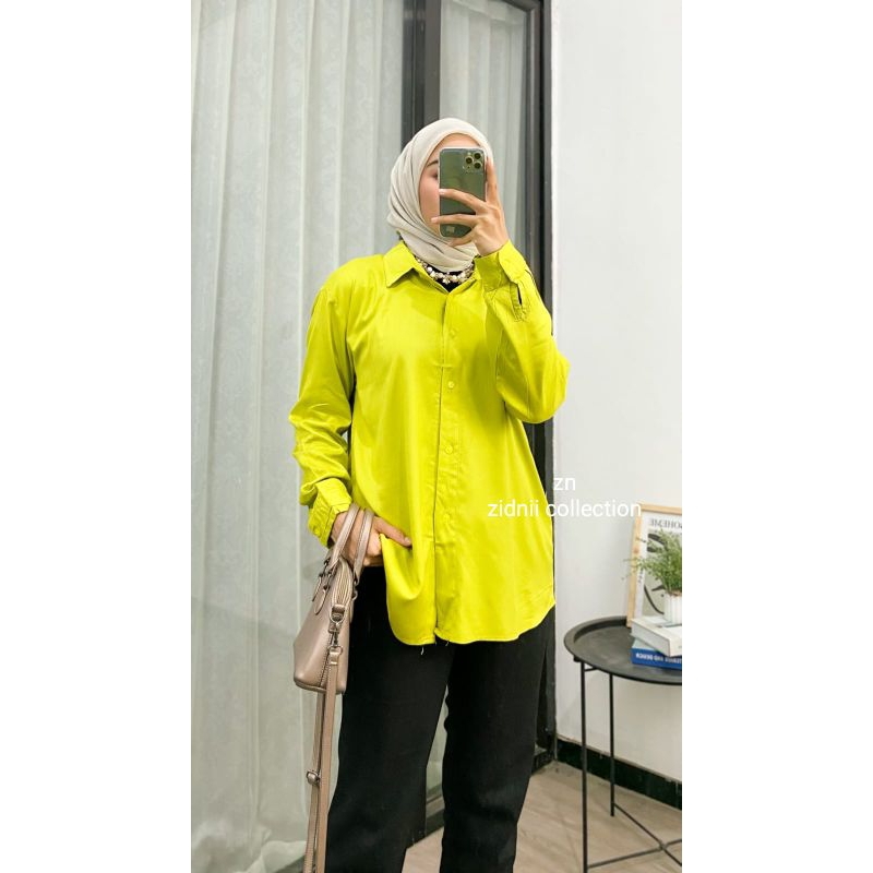Kemeja Basic Rayon twill rayon premium kemeja harian kemeja kuliah polos