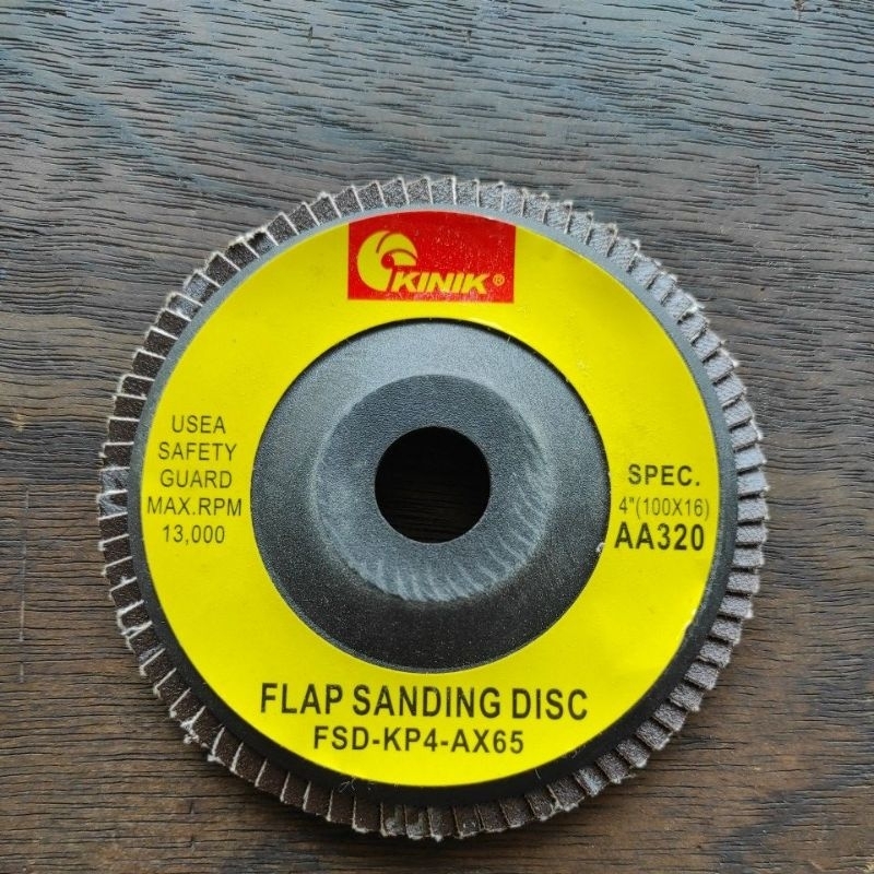 Kinik Flap Disc 4 inch AA320 Mata gerinda amplas susun 4inci AA 320
