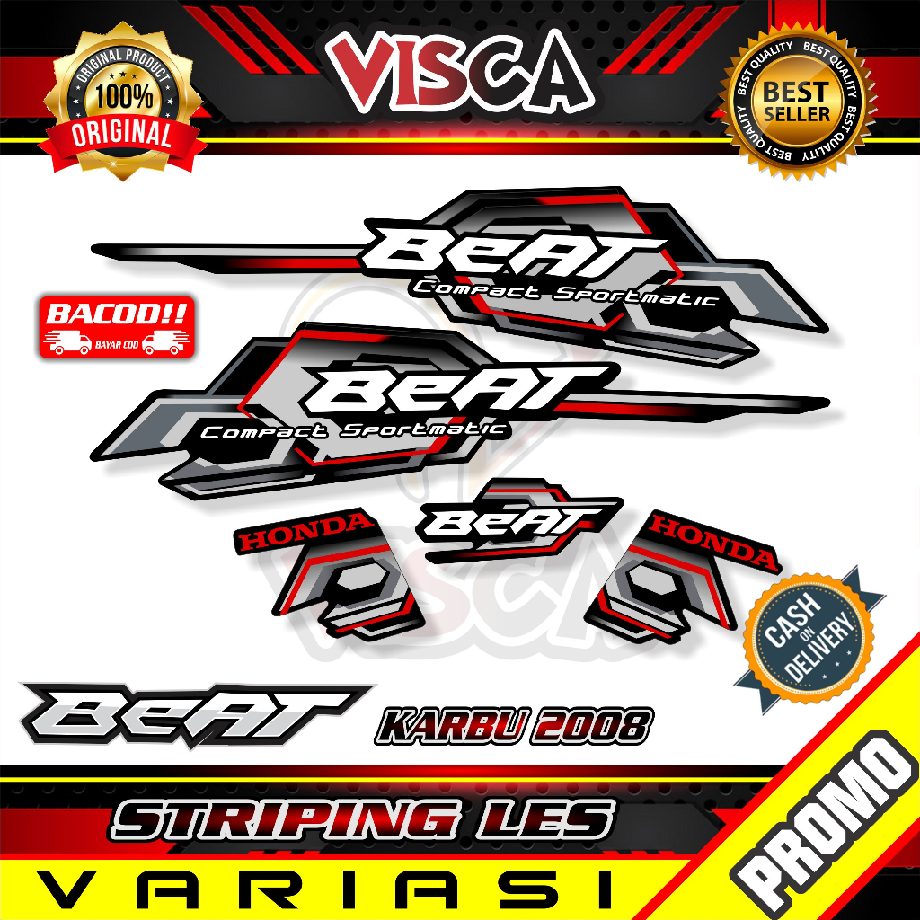 Stiker Striping Les Ori Beat Karbu 2008