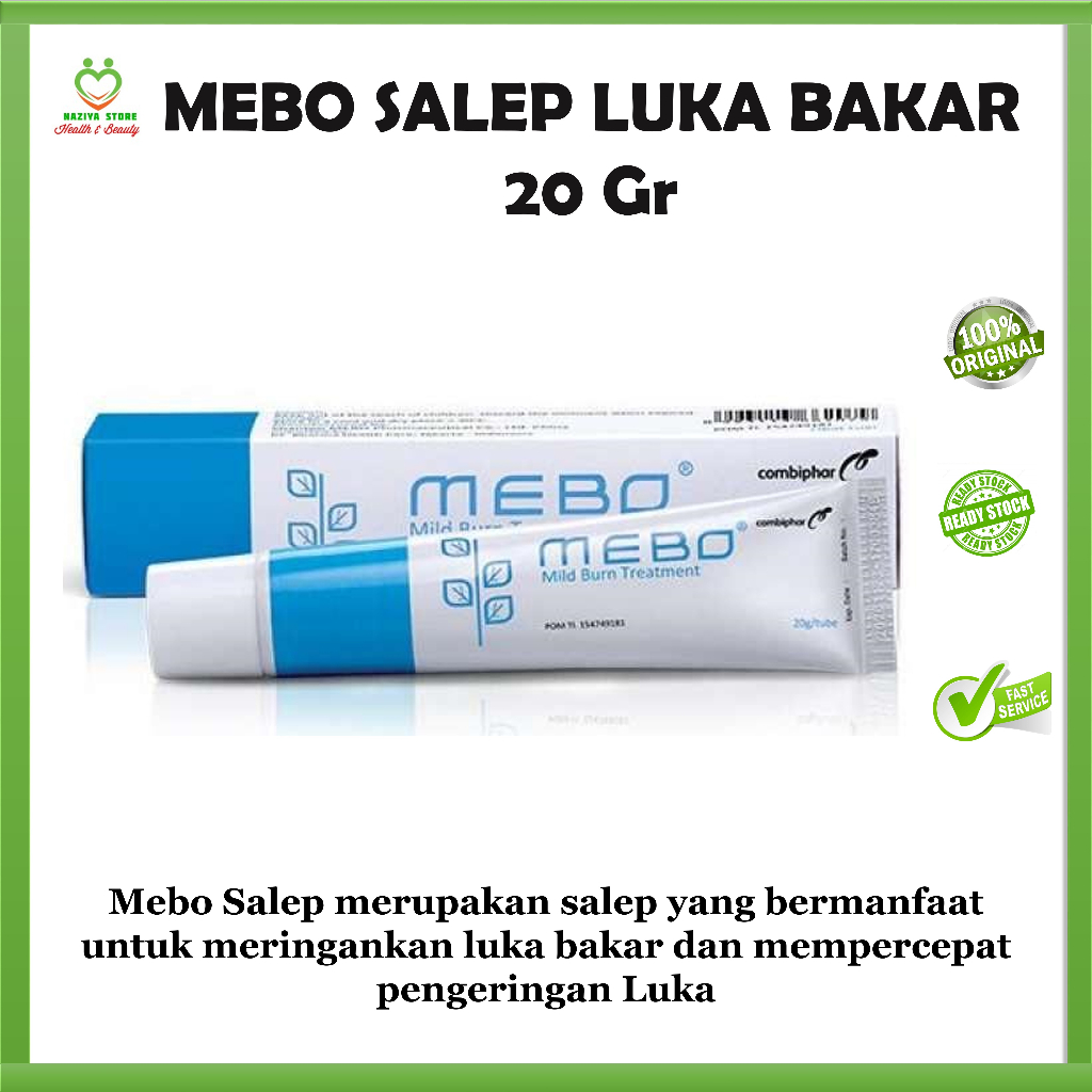 MEBO WOUND OINTMENT SALEP LUKA BAKAR 20 Gr - Salep Luka Bakar Mebo 20 Gr Original