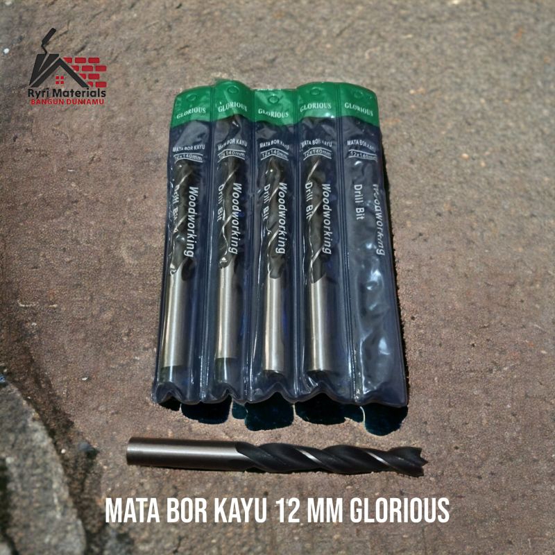 Mata bor kayu 12mm Glorious / Mata bor kayu 12 mm / Mata bor kayu (10 pcs)