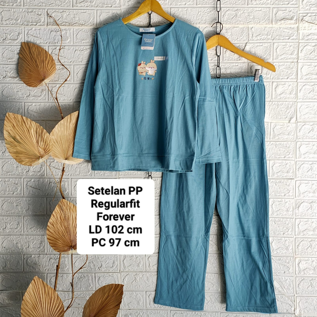 MP-097-2 Setelan One Set Bordir Bahan Kaos PP Regular Fit Celana Panjang Lengan Panjang SIZE REGULAR
