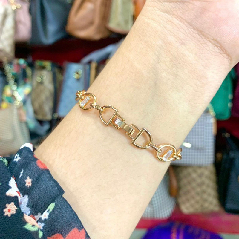 Benika Accesories - Gelang Tangan Rantai Wanita Xuping Jewellry neon  - Korean Style Anti Karat Aesthetic - Aksesories Fashion Trendi 2023 - Titanium Simple Elegand Mewah - Bracelets