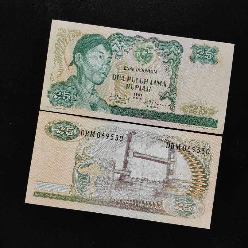 Koleksi Uang kuno 25 rupiah sudirman 1968