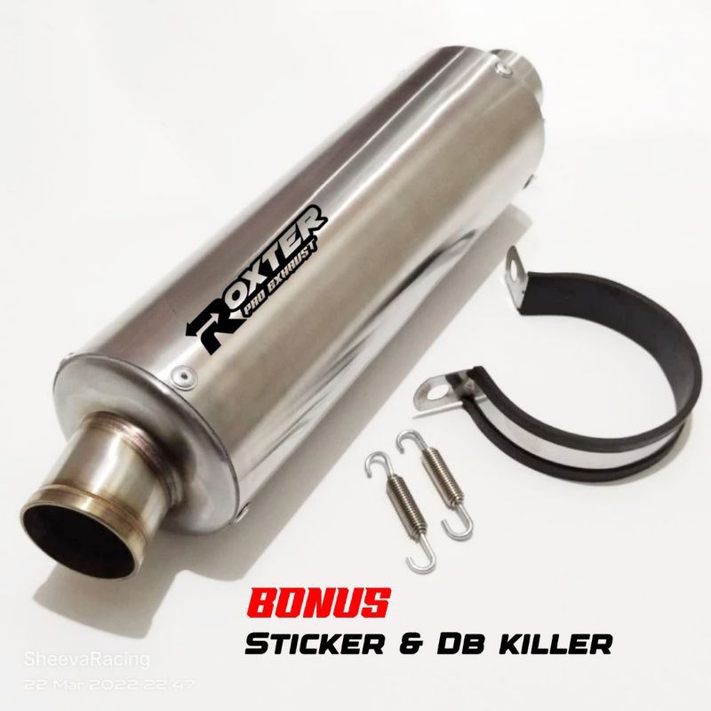 Silincer knalpot original roxter copy wrx inlet 50/51mm untuk semua motor