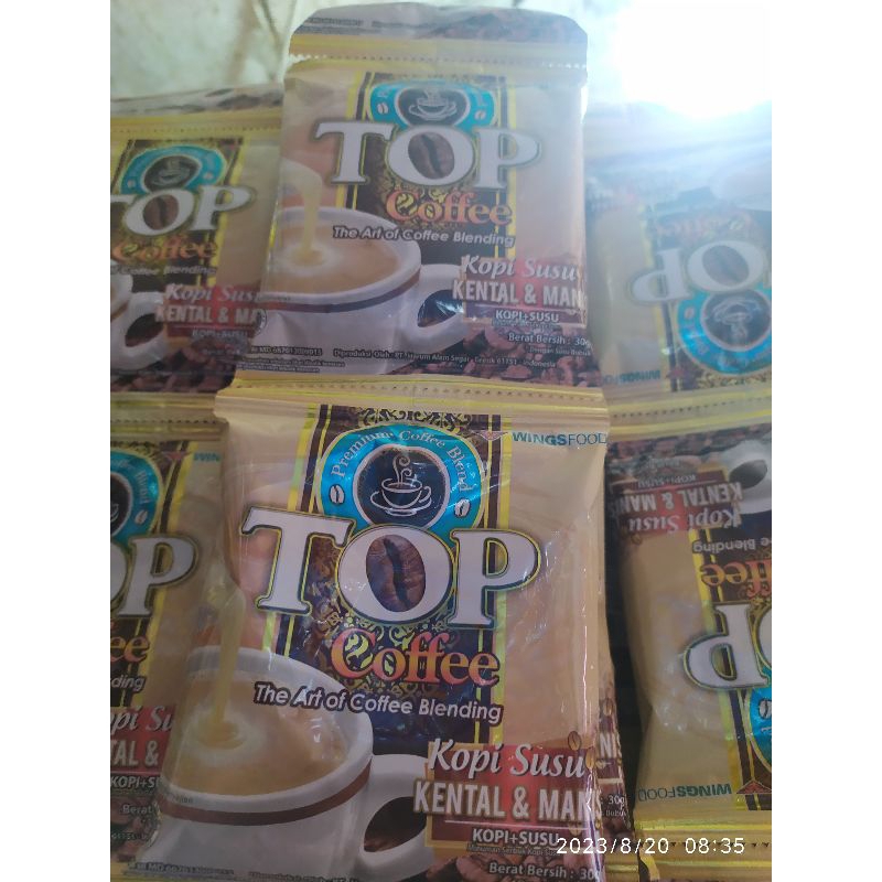 

top kopi susu kental manis 31gr x 12pcs