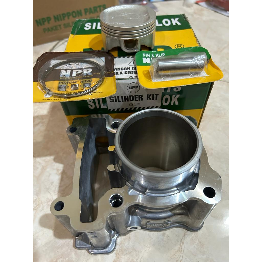 BORING KIT PAKET BLOK SEHER PISTON MX KING 2PV NPP ORIGINAL