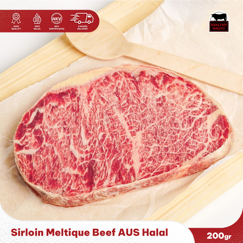 

Sirloin Meltique Beef Hokubee Australia Halal 200gr Healthywagyu