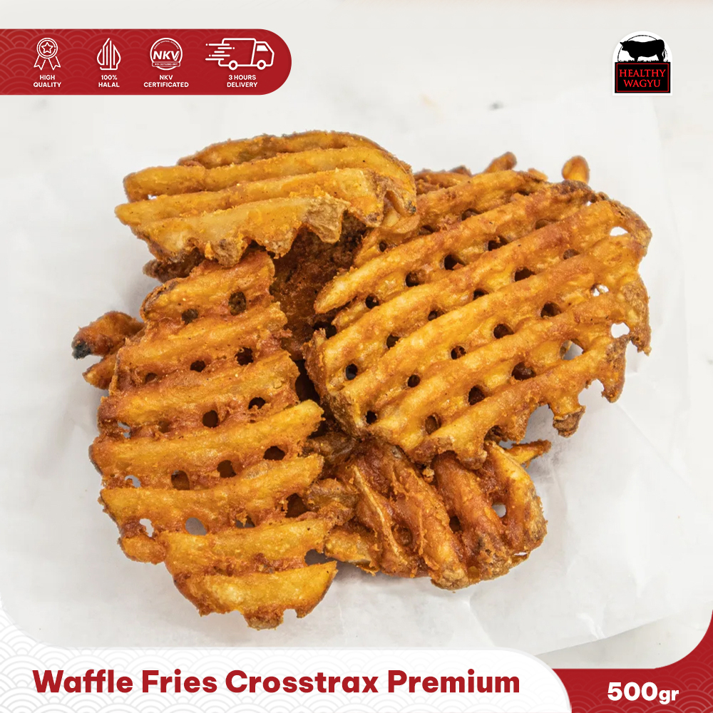 

Waffle Fries (Crosstrax) Kentang Goreng Waffle Premium 500gr HealthyWagyu