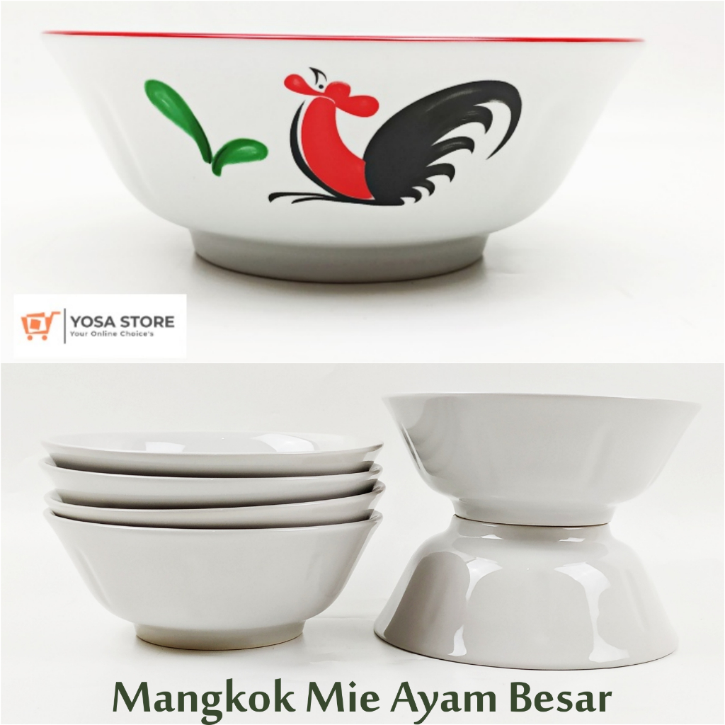 Mangkok Keramik Bakso Mie Ayam Besar 7 Inch Kedaung Home - 1 Pcs