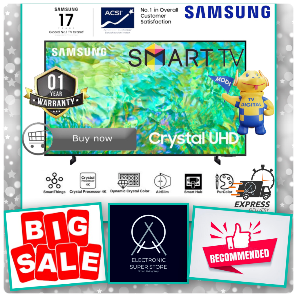 SAMSUNG 43CU8000 CRYSTAL 4K UHD SMART TV 43 INCH UA43CU8000KXXD LED TV SAMSUNG UHD SMART TV