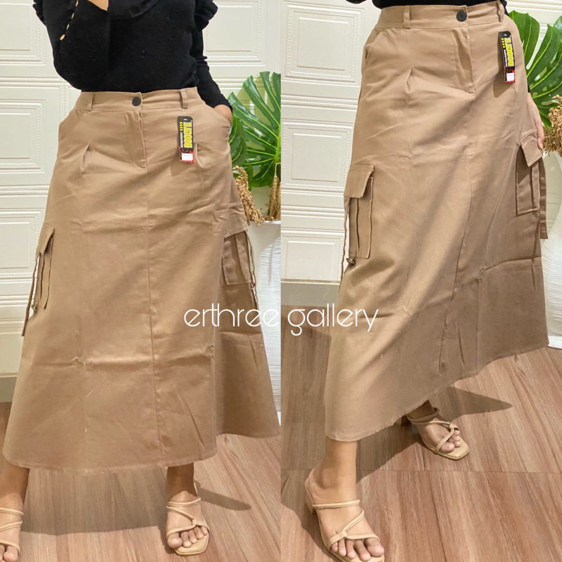 CARGO SKIRT // Cargo Skirt Ripet // Cargo skirt korean style / Rok cargo bahan twill combed // rok c