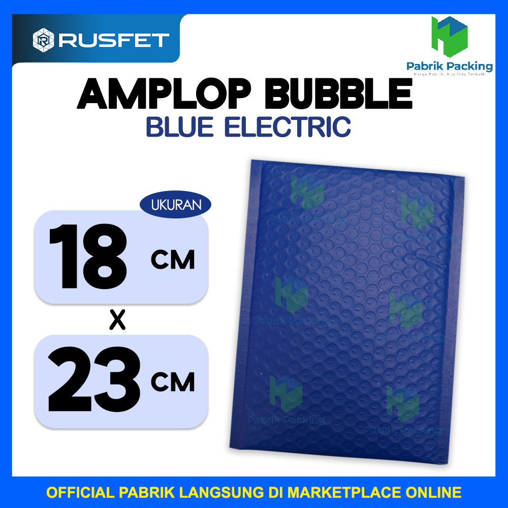 

AMPLOP BUBBLE MAILER / BUBBLE MAILER MURAH / BUBBLE PACKING PREMIUM - ELECTRIC BLUE 18x23 SATUAN