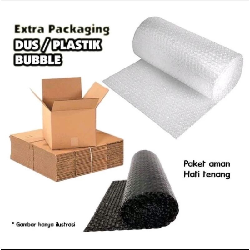 

Extra packaging bubble wrap / kardus bekas untuk semua produk di toko ini