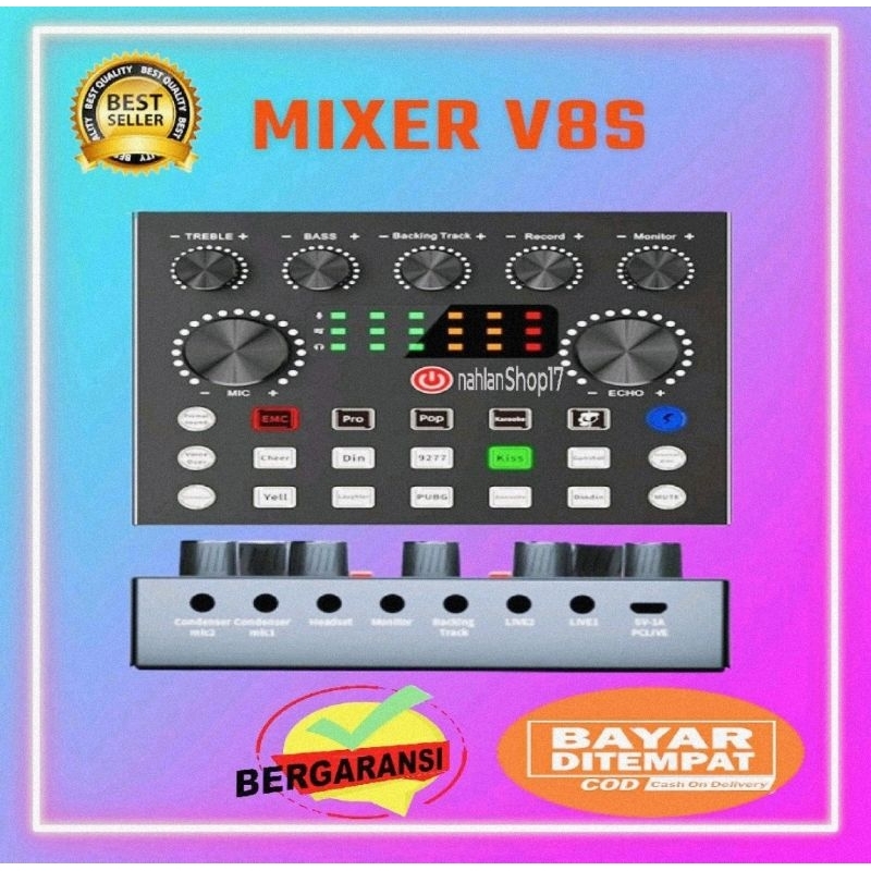 MIXER SOUNDCARD V8S BLUETOOTH MICRO USB SOUNDCARD V8S