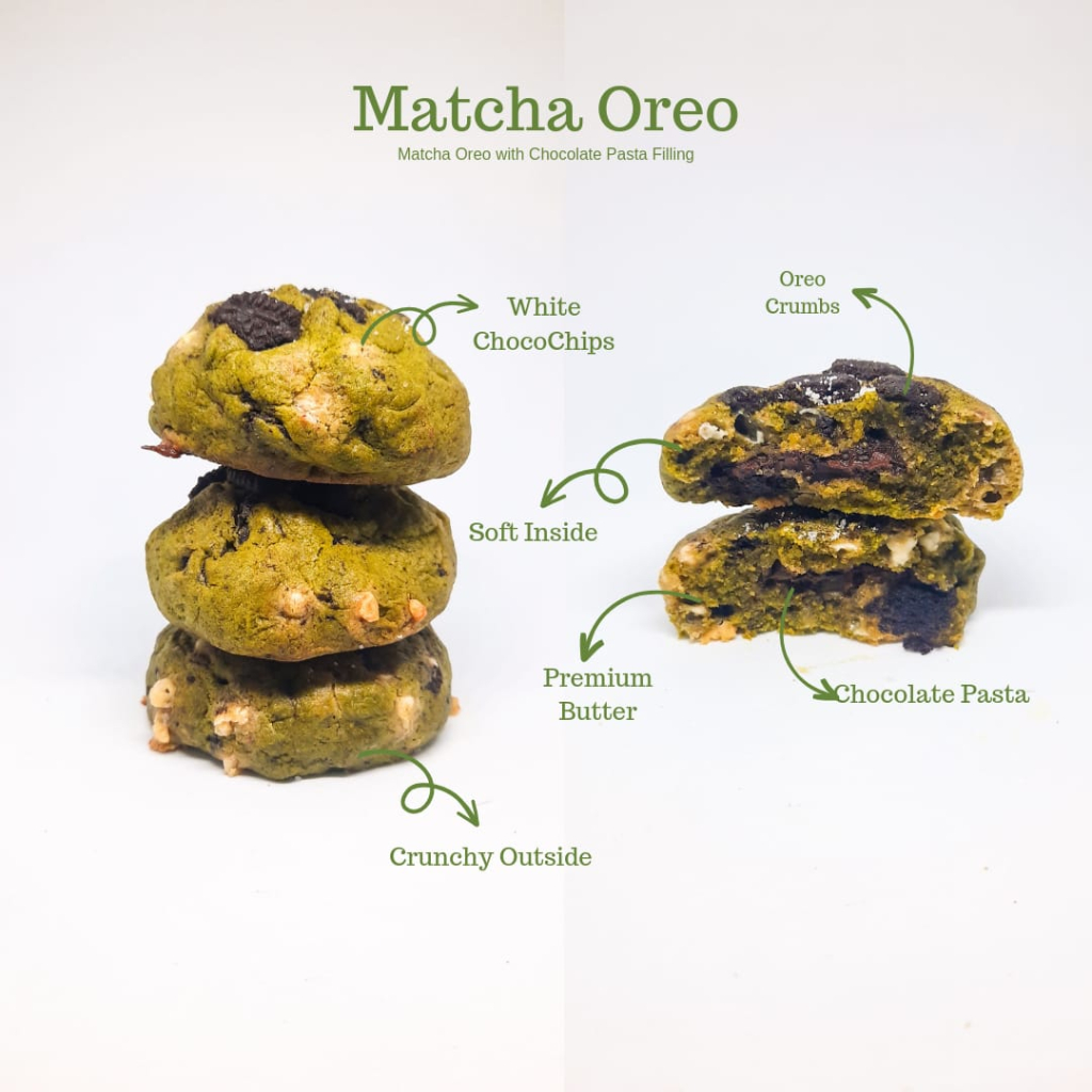 

Soft Cookies Matcha Oreo Chocolate by Coo 'n Kies (3 pcs/5 pcs per Box) (FREE UHT MILK)