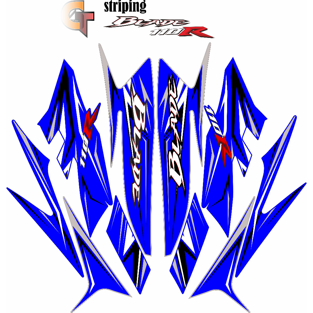 striping motor honda blade 110 / stiker blade 110 / striping blade 110 / stiker striping varisi blad