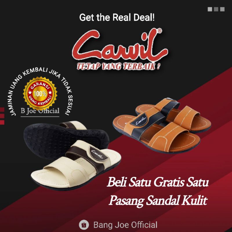 Sandal Pria Carvil | Sandal kulit