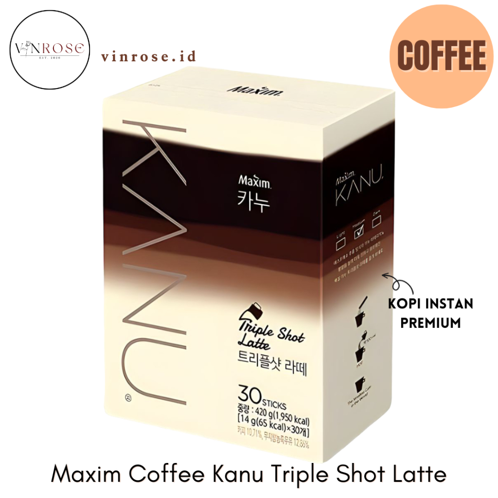 

Maxim Coffee Kanu Triple Shot Latte (30 Sachet)/ Kopi Sachet Korea