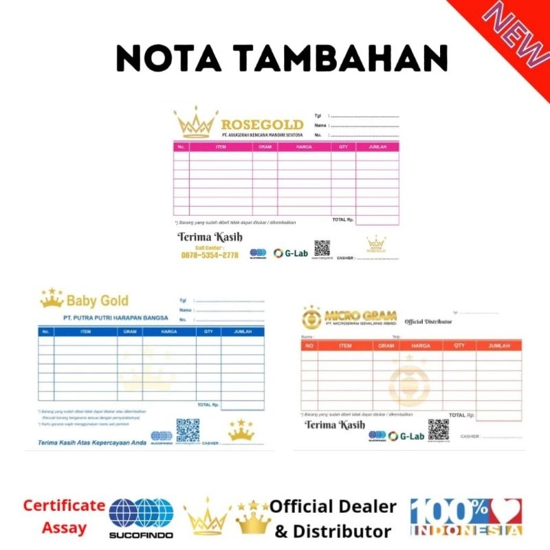 

NOTA RESMI /1 BUKU ISI 100 LEMBAR 2PLY