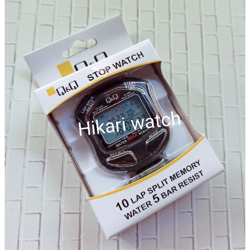 Stopwatch stop watch QQ qnq Q&Q digital original  ORI penghitung waktu olahraga