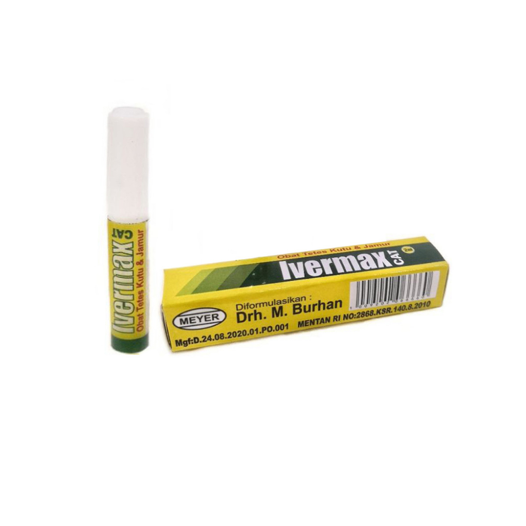 Ivermax Isi 2 mL Obat Tetes kutu dan Jamur Scabies Flea Tick