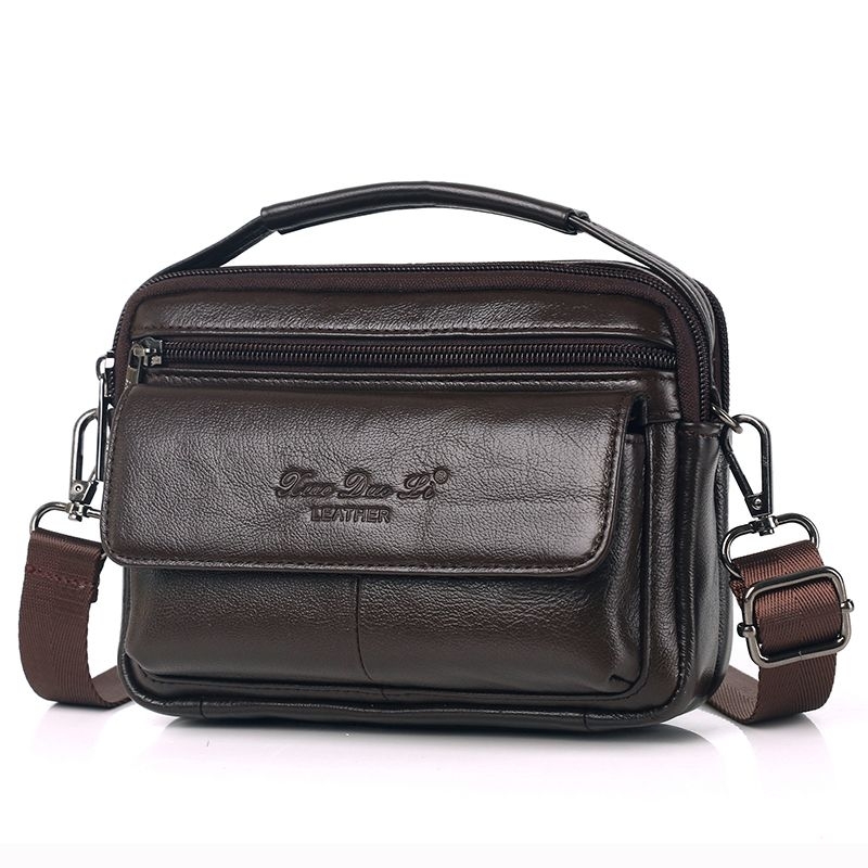 Tas Selempang Mini Kulit Asli Import Sling Bang Pria dan Wanita Kulit Asli RZ61742 Tas Bahu Mini Mul